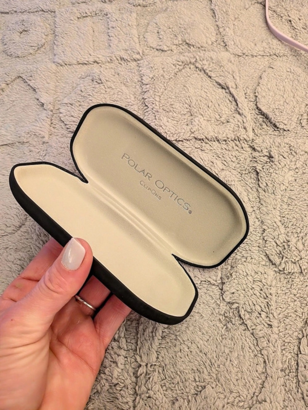 Polar Optics Clip-On Sunglasses Hard Case Black